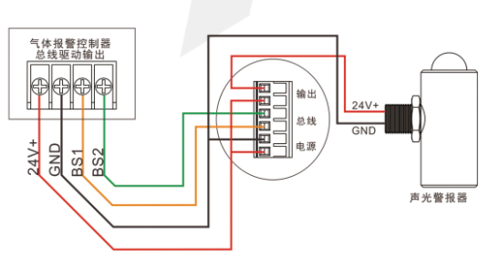 可燃?xì)怏w探測(cè)器接線(xiàn)